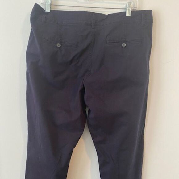 H&M Navy Khaki Straight ankle pants with cuff, size 16 - Picture 2 of 4